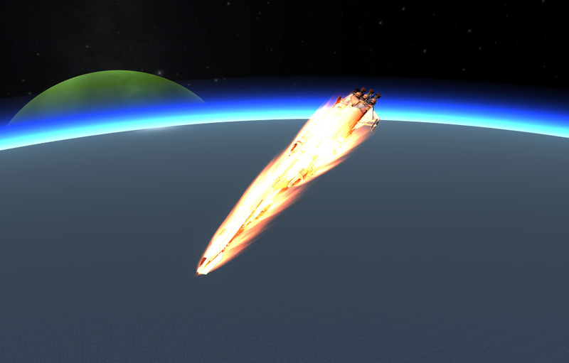 Illustration for article titled Upgraded Kerbal Battleship Goes on a Tour Across the Solar System